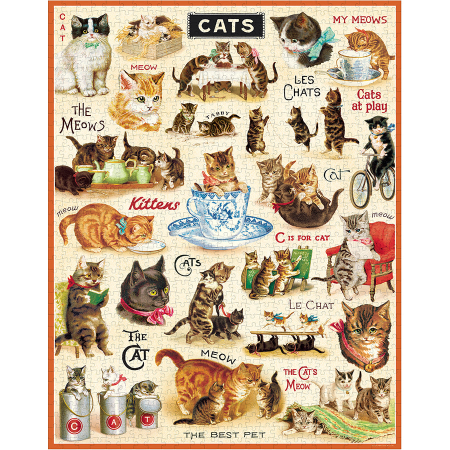 Vintage Cats 1000 Piece Puzzle