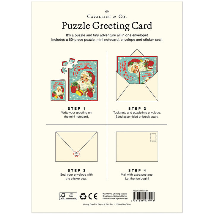Christmas Santa Puzzle Greeting Card