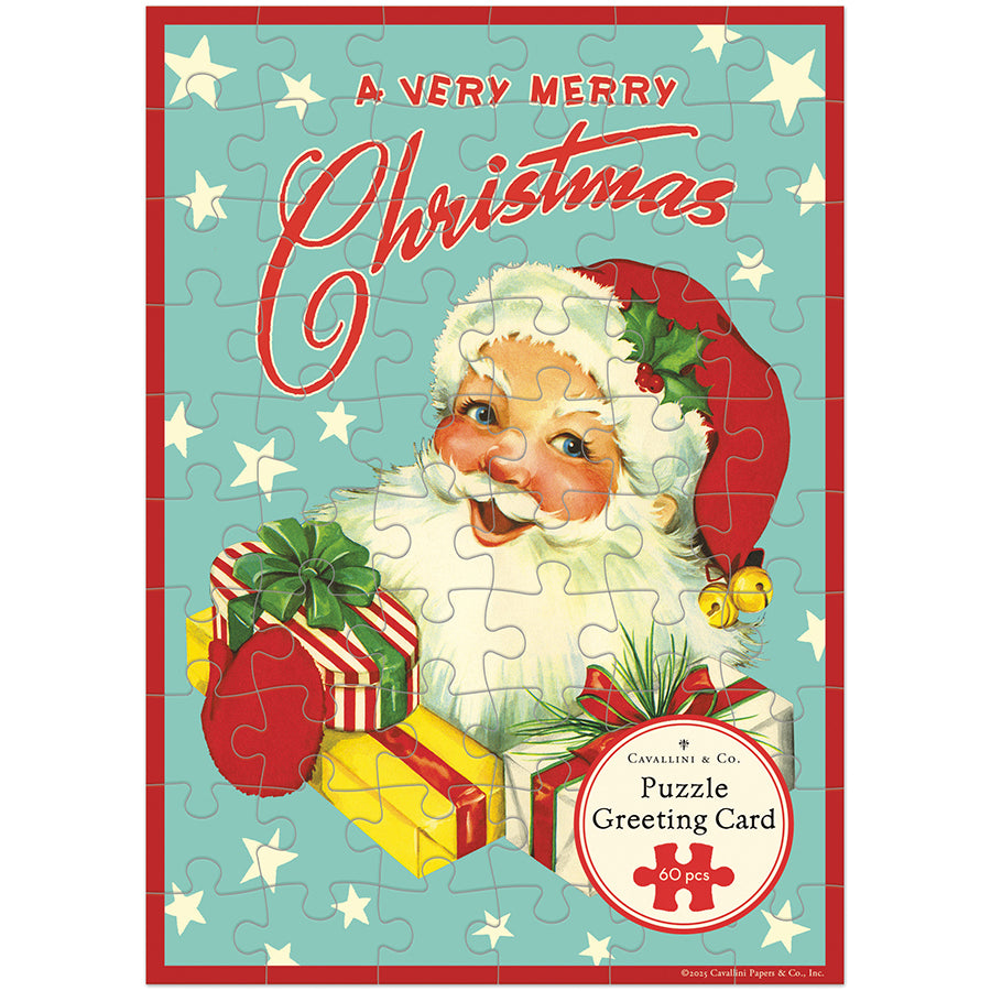 Christmas Santa Puzzle Greeting Card