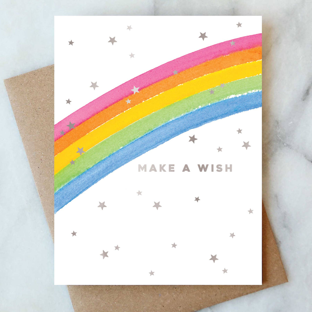 Rainbow Birthday Greeting Card - Merry PigletsAbigail Jayne Design