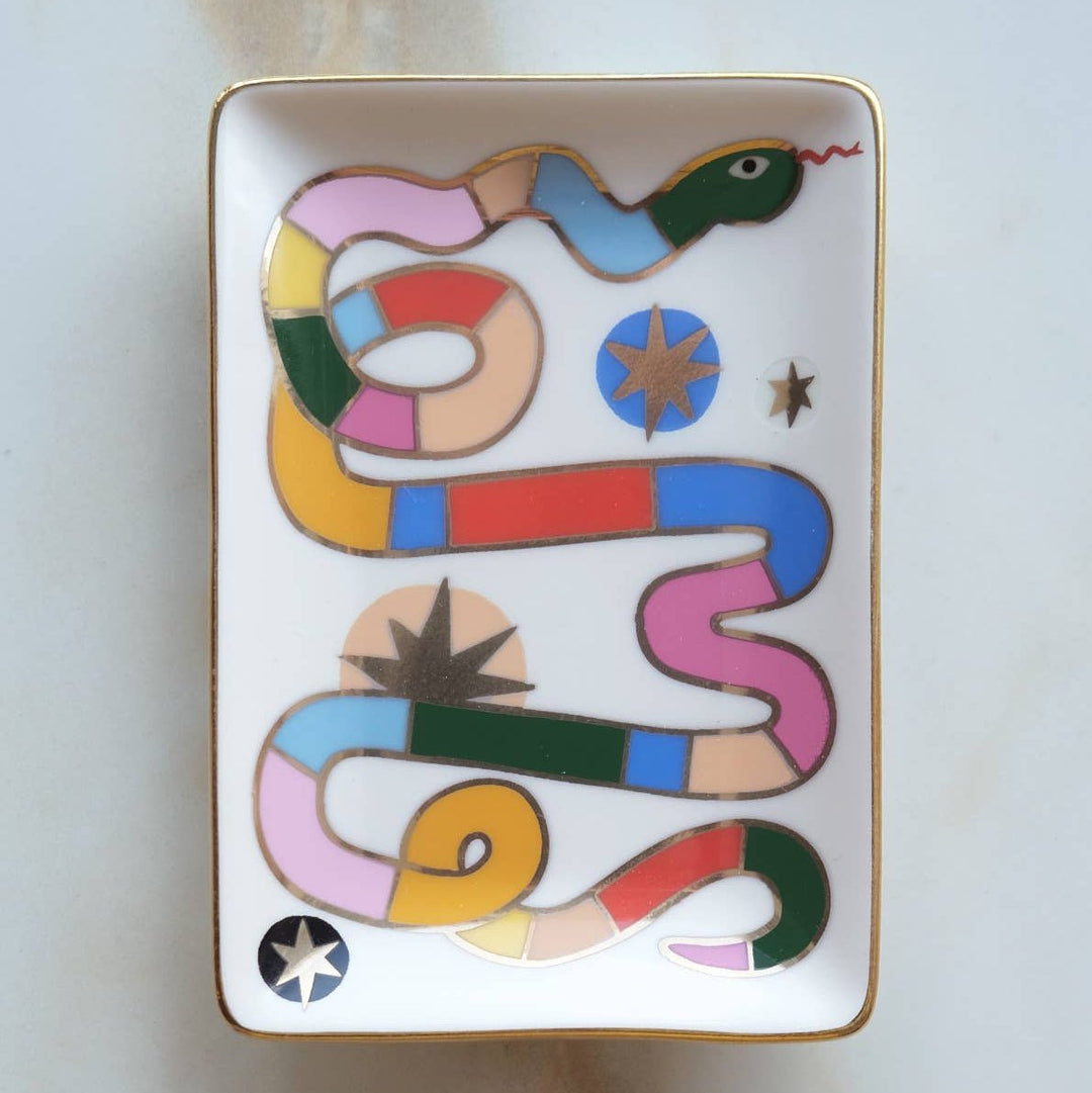 Rainbow Snake Porcelain Trinket Dish - Merry PigletsIdlewild Co.