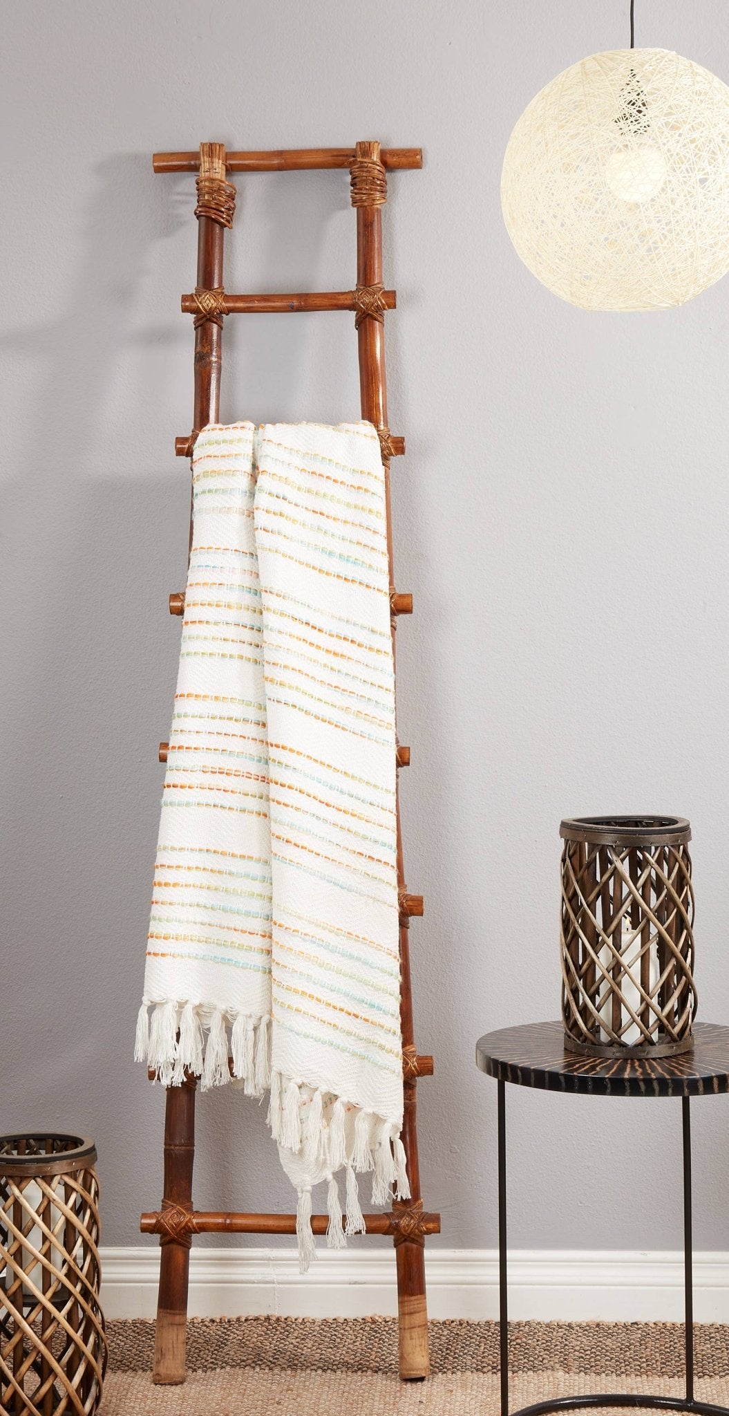 Rainbow Stripe Throw Blanket - Merry PigletsSaro Lifestyle