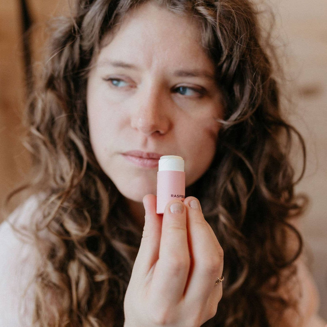 Raspberry Organic Lip Balm - Merry PigletsGood Flower Farm