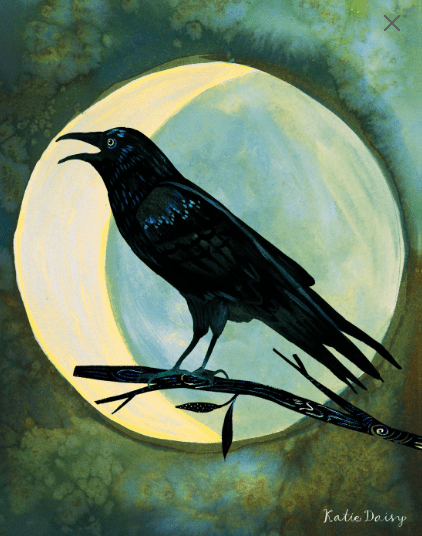 Raven Art Print - Merry PigletsKatie Daisy