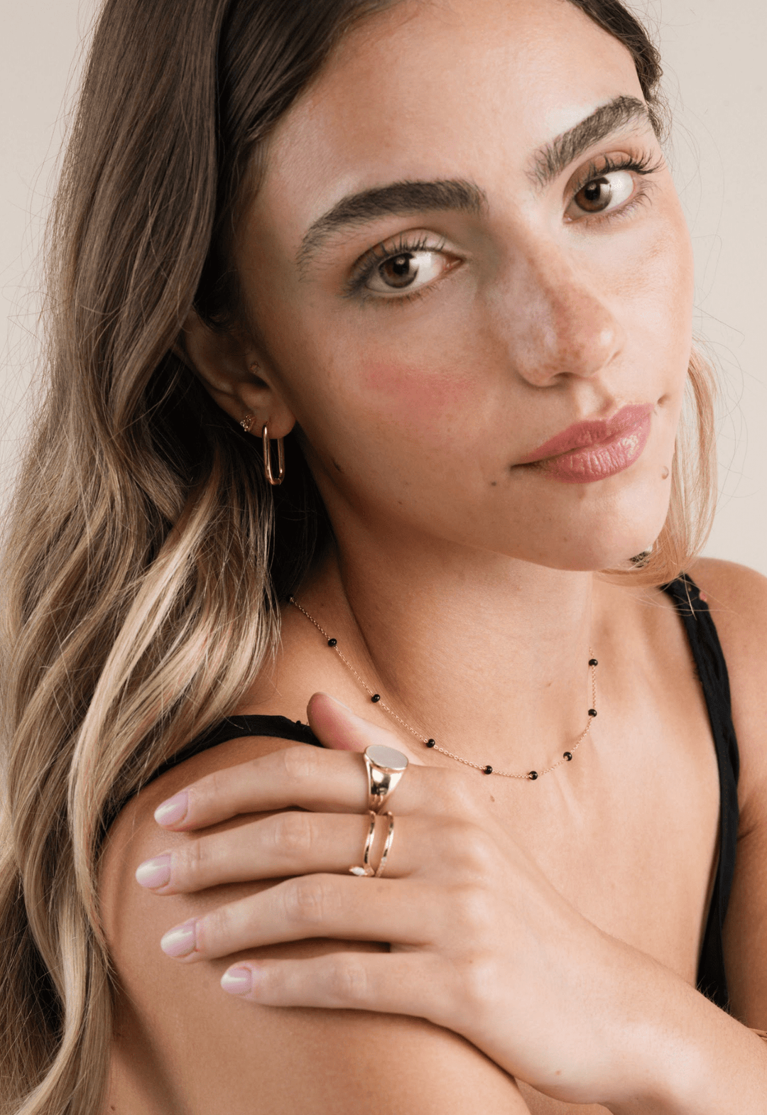Rectangle Gold Hoop Earrings - Merry PigletsJaxKelly