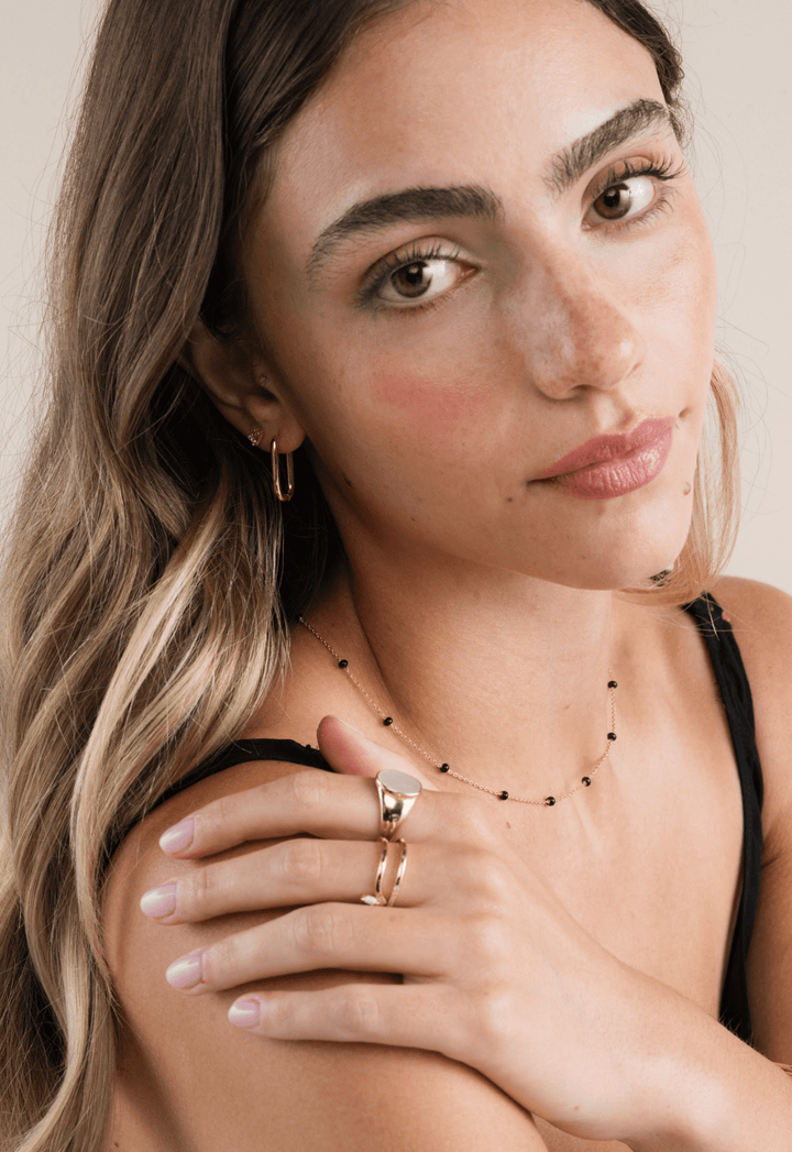 Rectangle Gold Hoop Earrings - Merry PigletsJaxKelly