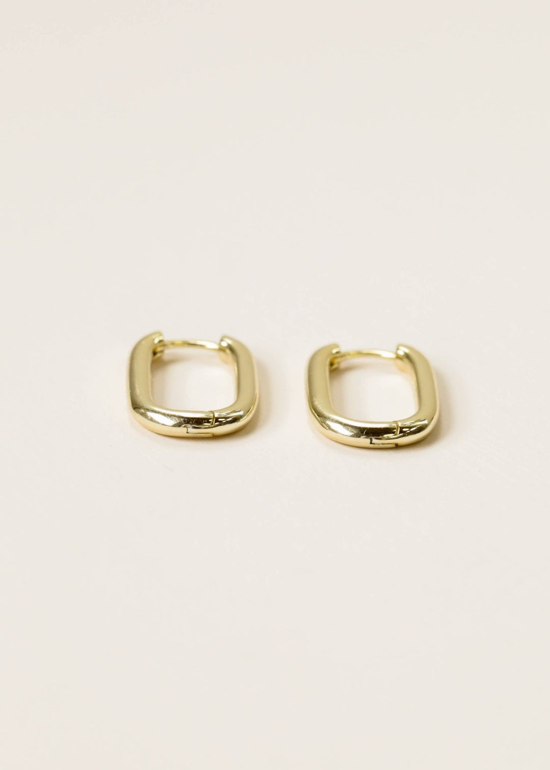 Rectangle Gold Hoop Earrings - Merry PigletsJaxKelly