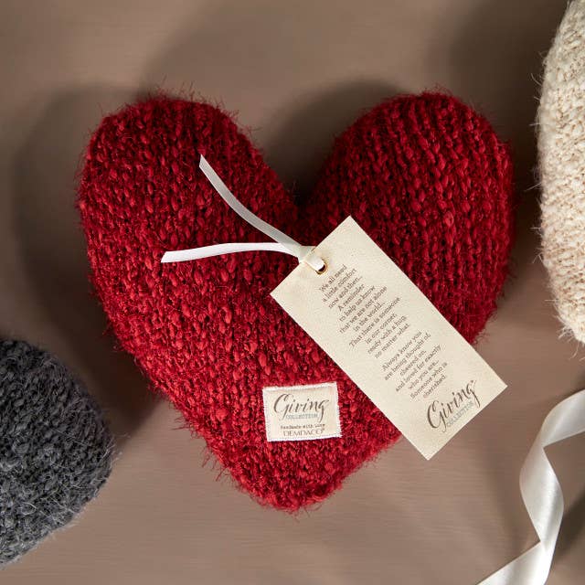 Red Giving Heart Pillow - Merry PigletsDEMDACO