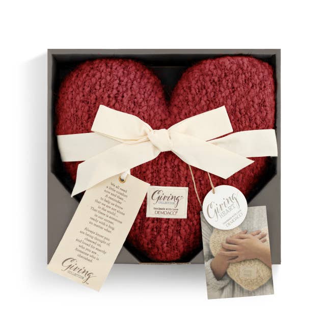 Red Giving Heart Pillow - Merry PigletsDEMDACO