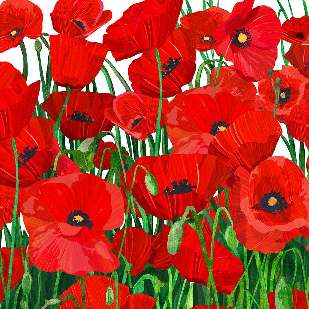 Red Poppies Cocktail Napkins - Merry PigletsPaperproducts Design • Ambiente