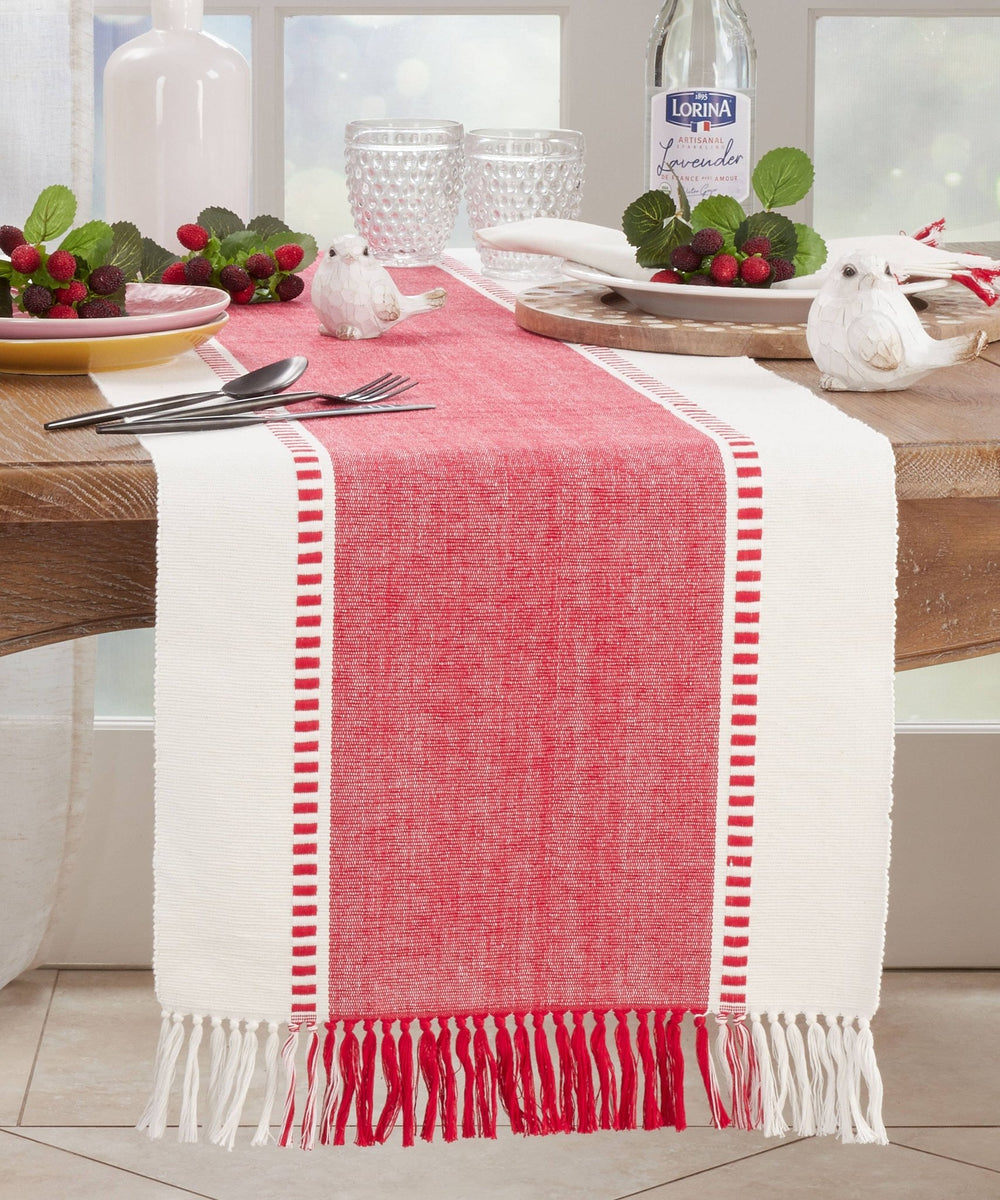 Red Stripe Table Runner - Merry PigletsSaro Lifestyle