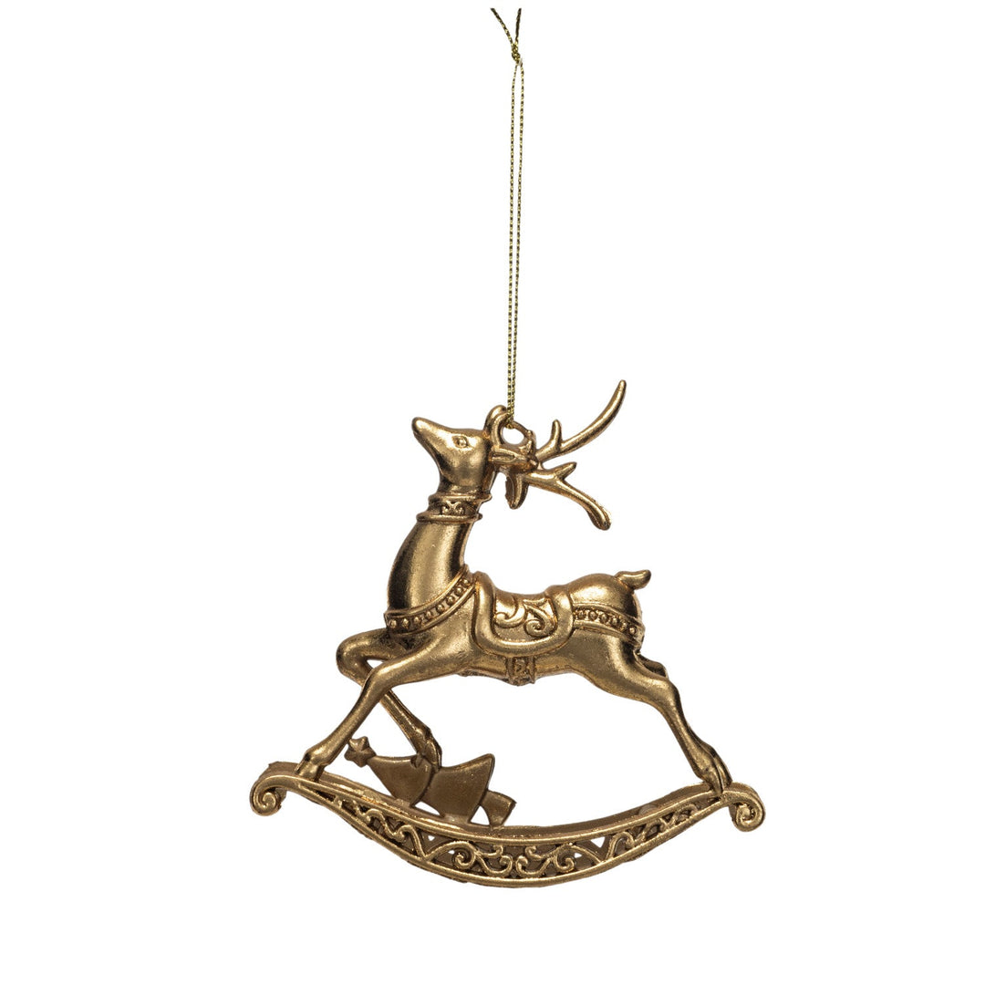 Reindeer Ornament - Merry PigletsCreative Co - Op
