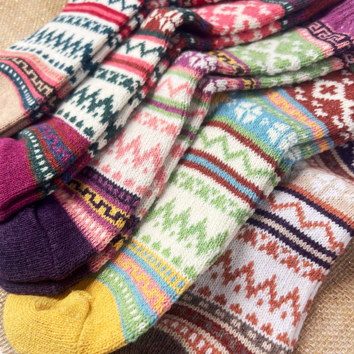 Retro Chevron Socks - Merry PigletsDaisy Dunes