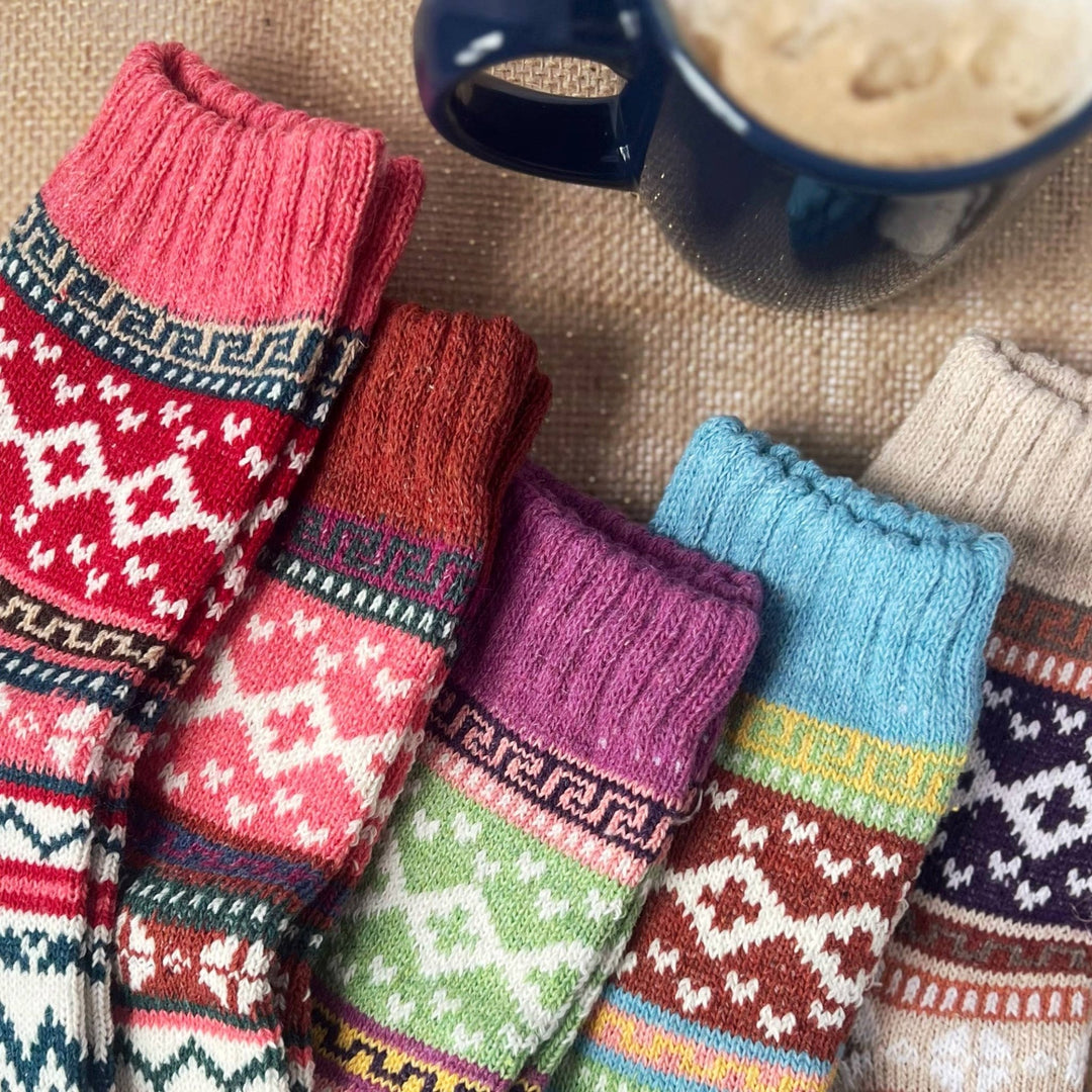 Retro Chevron Socks - Merry PigletsDaisy Dunes