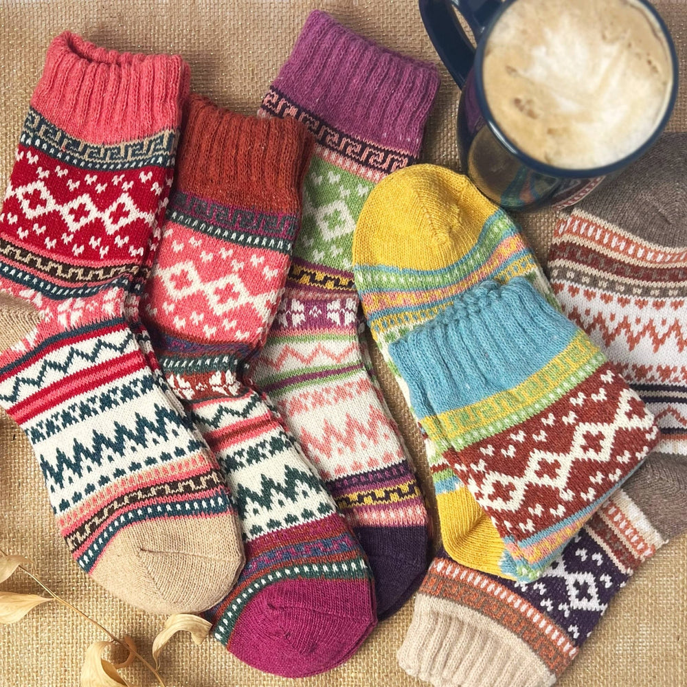 Retro Chevron Socks - Merry PigletsDaisy Dunes