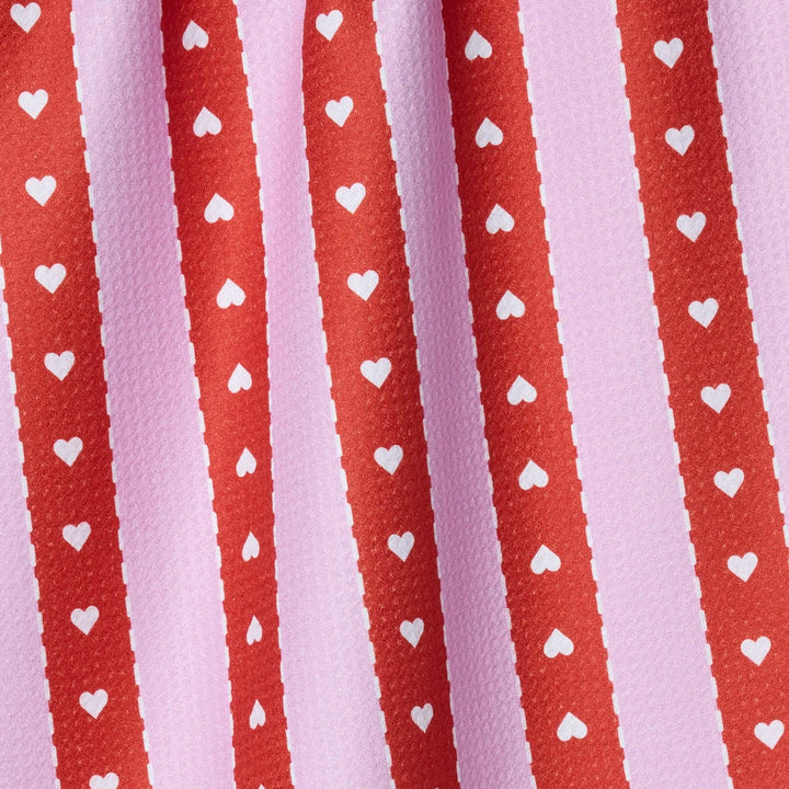 Ribbon Hearts Tea Towel - Merry PigletsGeometry