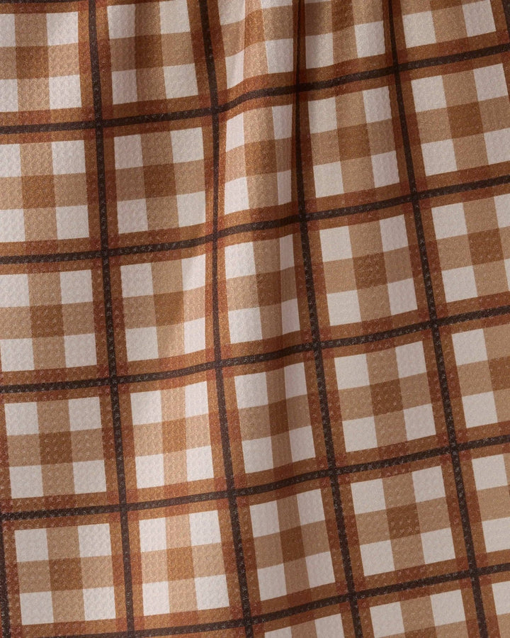 Rich Cocoa Tea Geometry Tea Towel - Merry PigletsGeometry
