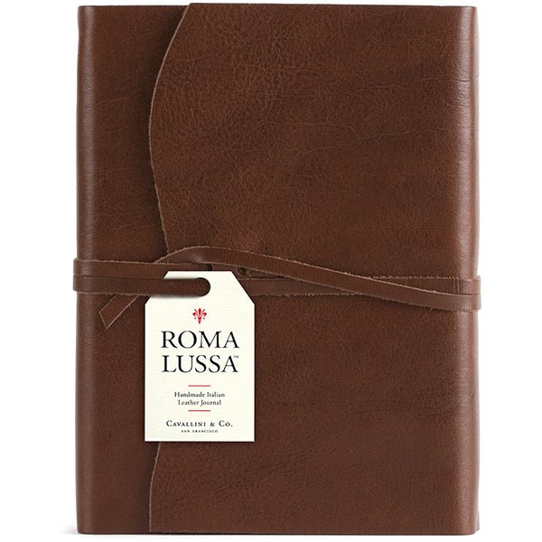 Roma Lussa Chocolate Leather Journal - Merry PigletsCavallini Papers & Co.