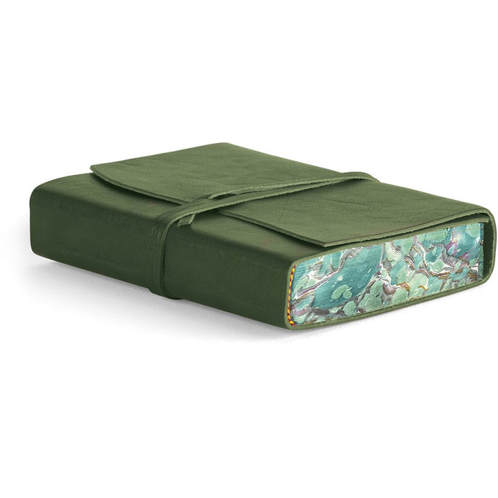 Roma Lussa Green Leather Journal - Merry PigletsCavallini Papers & Co.