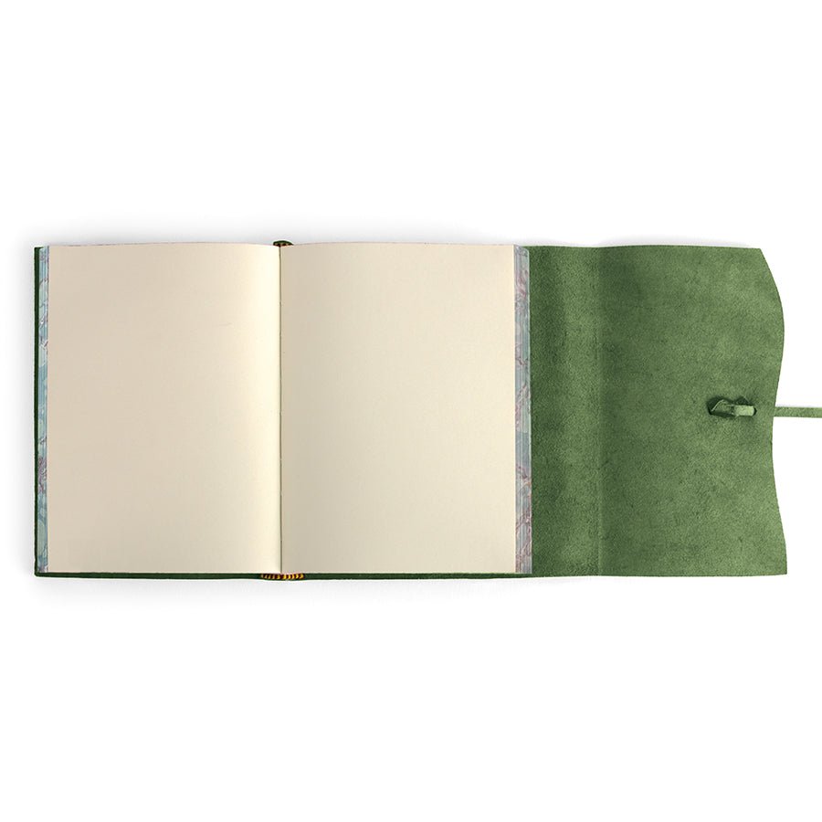 Roma Lussa Green Leather Journal - Merry PigletsCavallini Papers & Co.