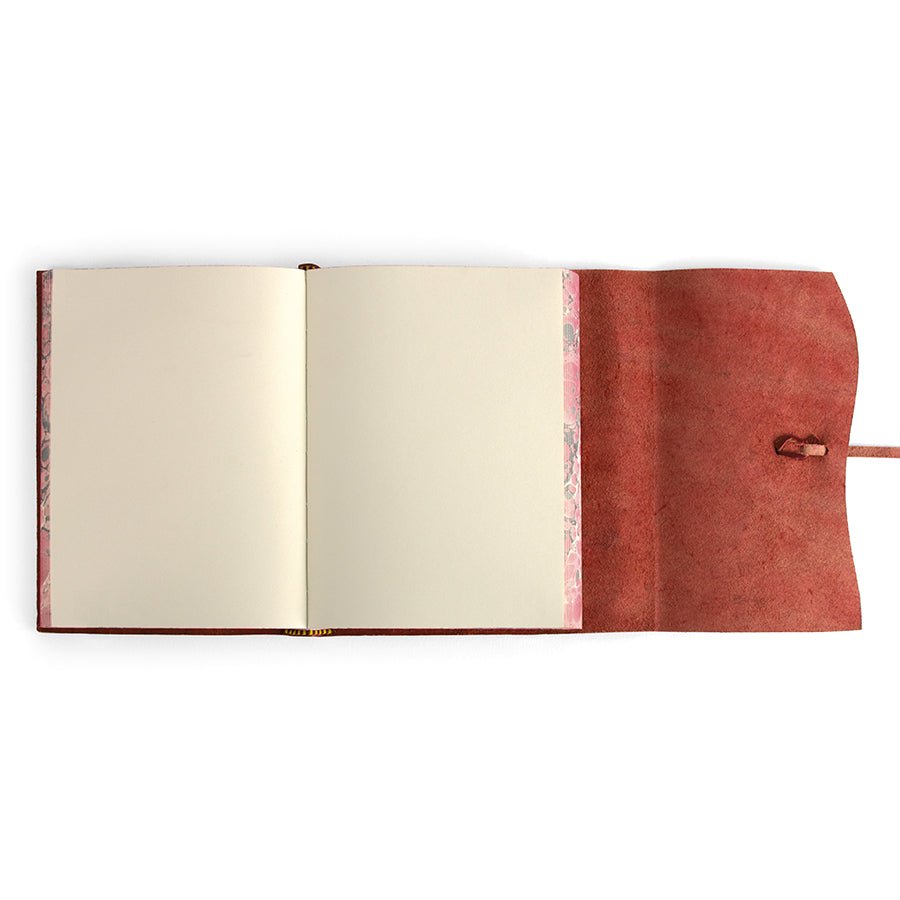 Roma Lussa Red Leather Journal - Merry PigletsCavallini Papers & Co.