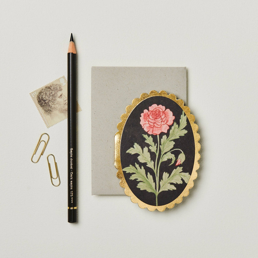 Rose Mini Greeting Card - Merry PigletsWanderlust Paper Co