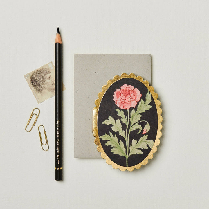 Rose Mini Greeting Card - Merry PigletsWanderlust Paper Co