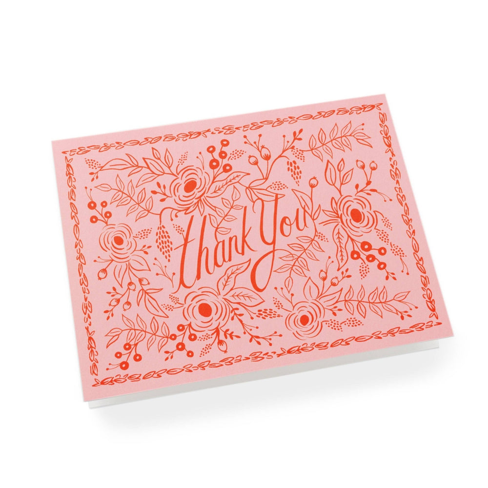 Rosé Thank You Greeting Card - Merry PigletsRifle Paper Co.