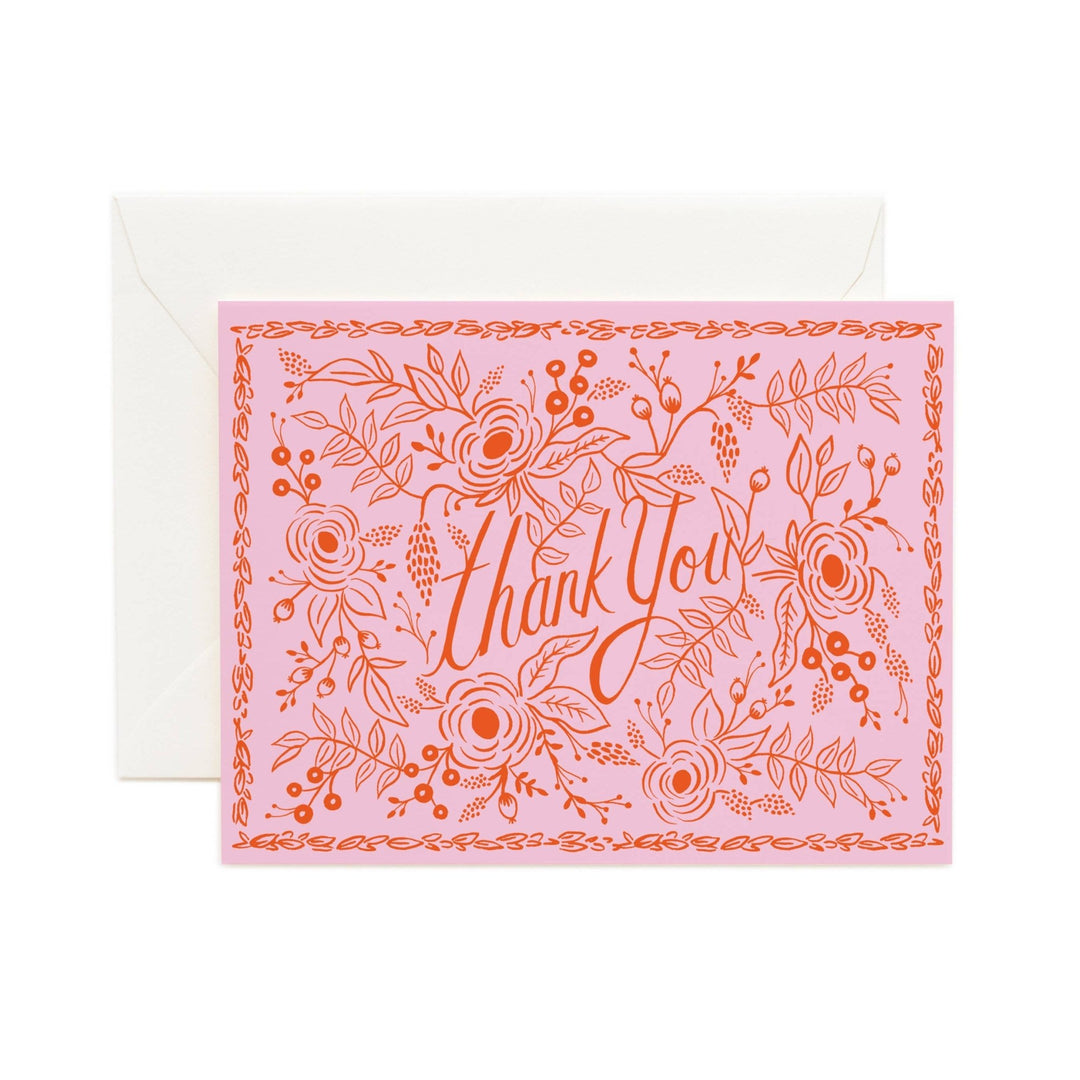 Rosé Thank You Greeting Card - Merry PigletsRifle Paper Co.