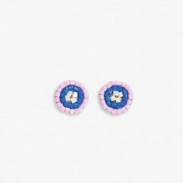 Lavender Rowan Circles Beaded Earrings