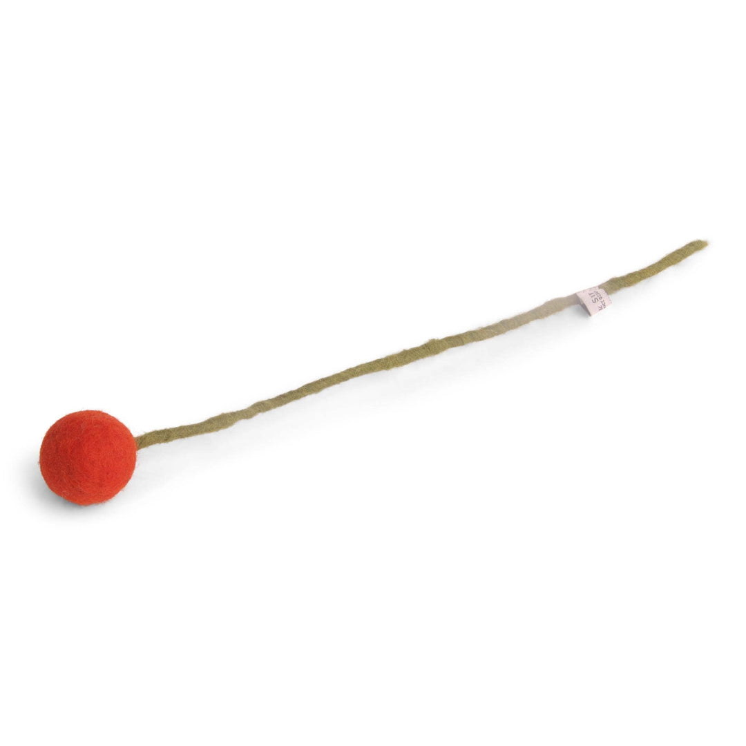 Rusty Red Wool Pom Flower Large - Merry PigletsGry and Sif