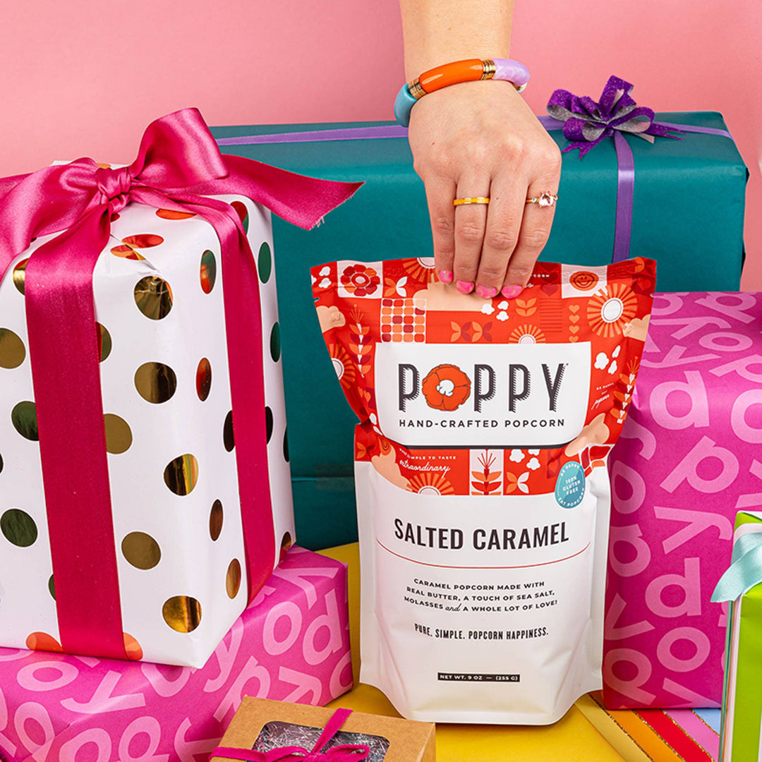 Salted Caramel Poppy Popcorn - Merry PigletsPoppy Hand - Crafted Popcorn