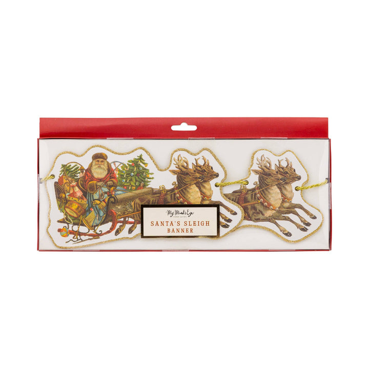 Santa's Vintage Sleigh Banner - Merry PigletsMy Mind’s Eye
