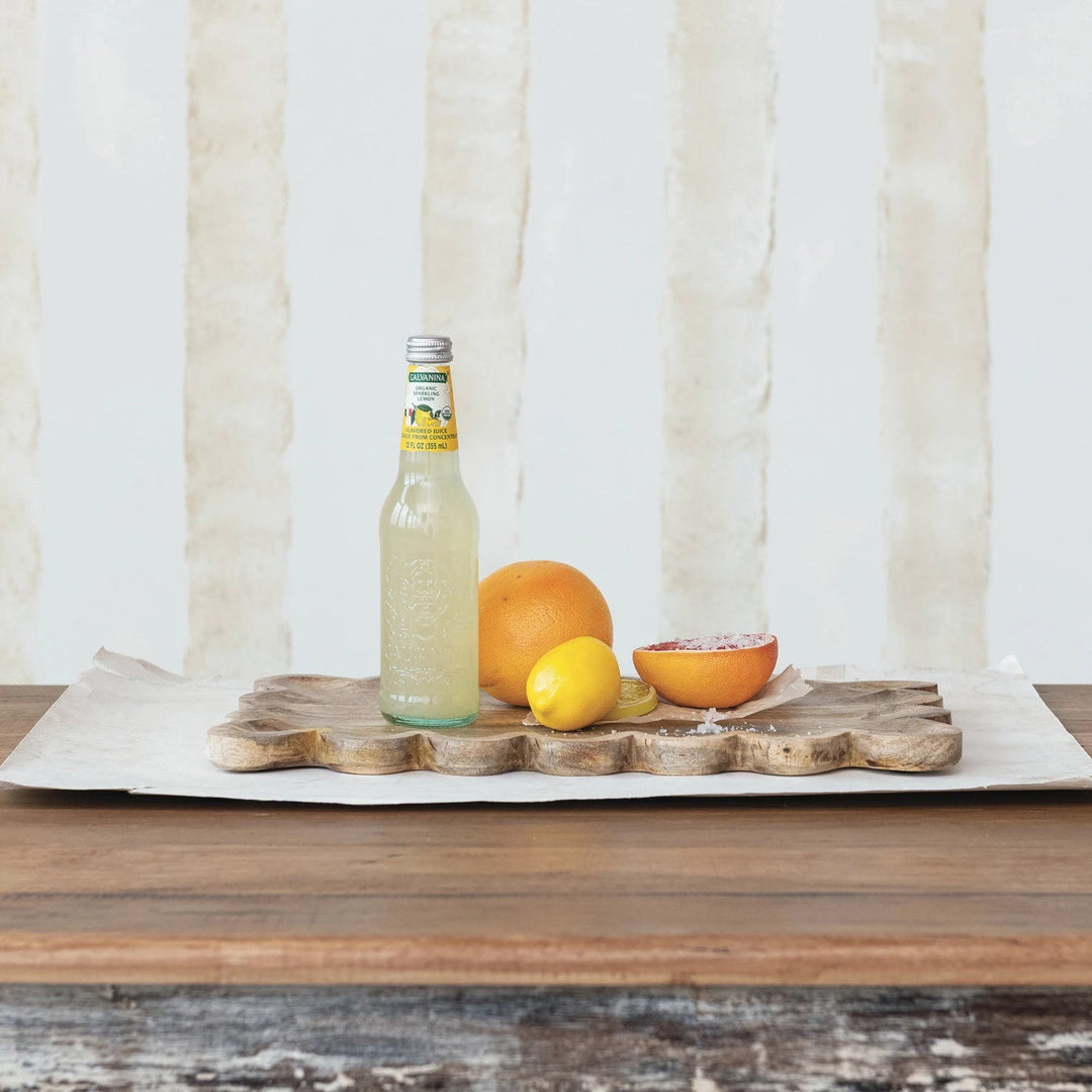 Scalloped Wood Tray - Merry PigletsCreative Co - Op