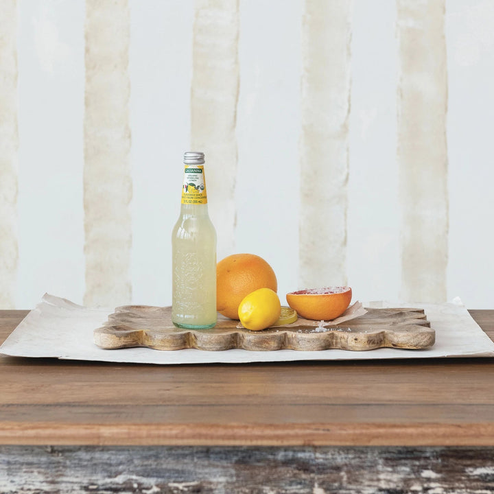 Scalloped Wood Tray - Merry PigletsCreative Co - Op