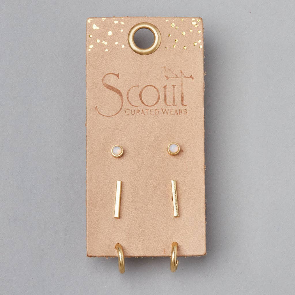 Scarlett Stud Earrings Trio - Gold - Merry PigletsScout Curated Wears