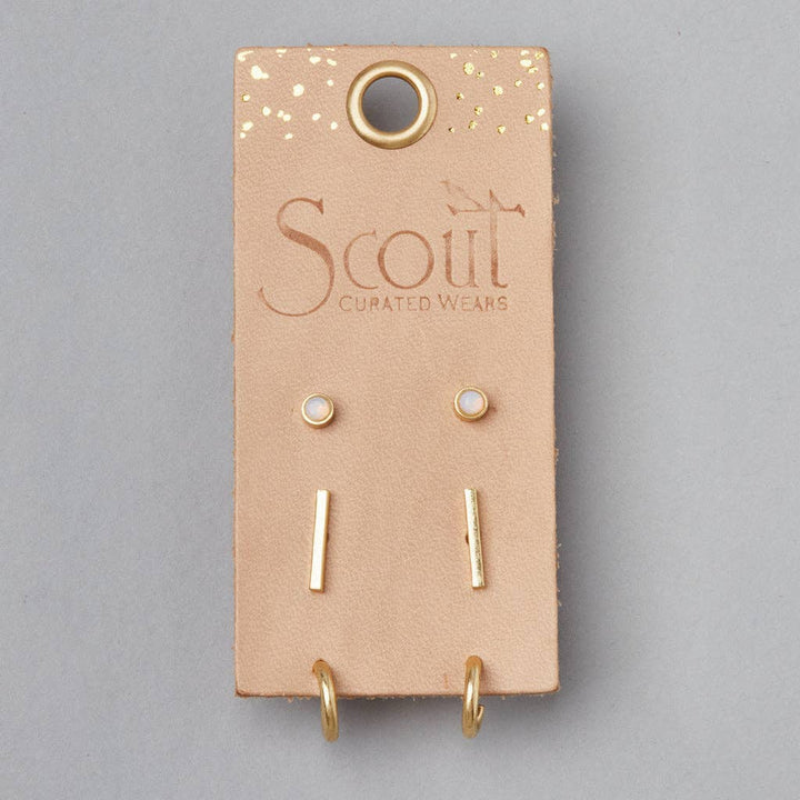 Scarlett Stud Earrings Trio - Gold - Merry PigletsScout Curated Wears