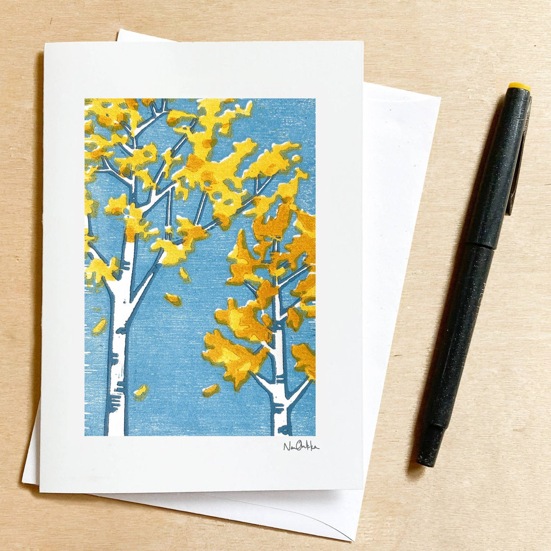 Season of Change Greeting Card - Merry PigletsNan Onkka Prints