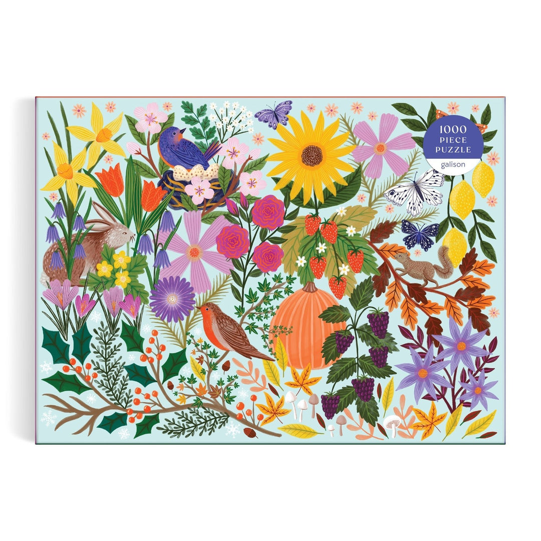 Seasons in Bloom 1000 Piece Puzzle - Merry PigletsGalison