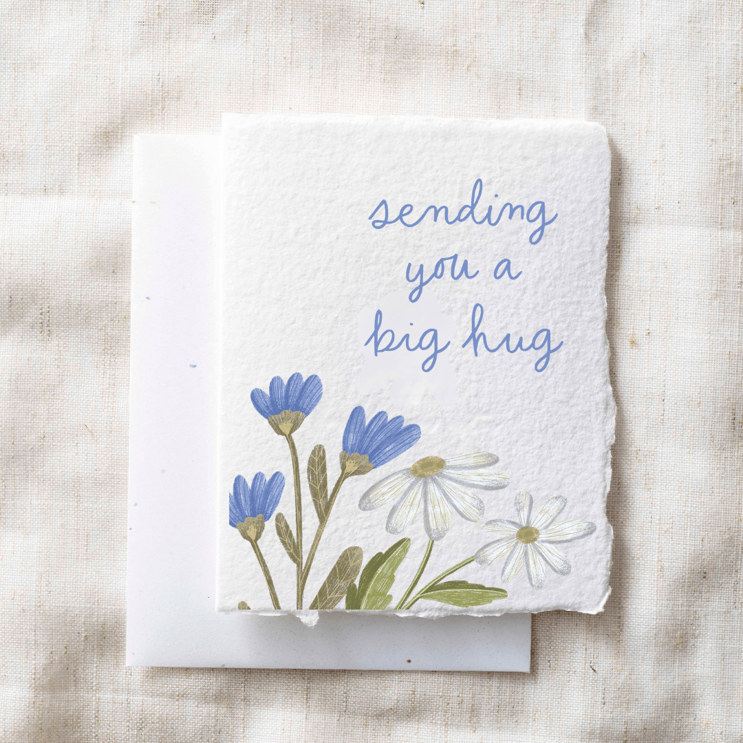 Sending You a Big Hug Greeting Card - Merry PigletsPaper Baristas