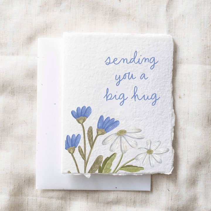 Sending You a Big Hug Greeting Card - Merry PigletsPaper Baristas