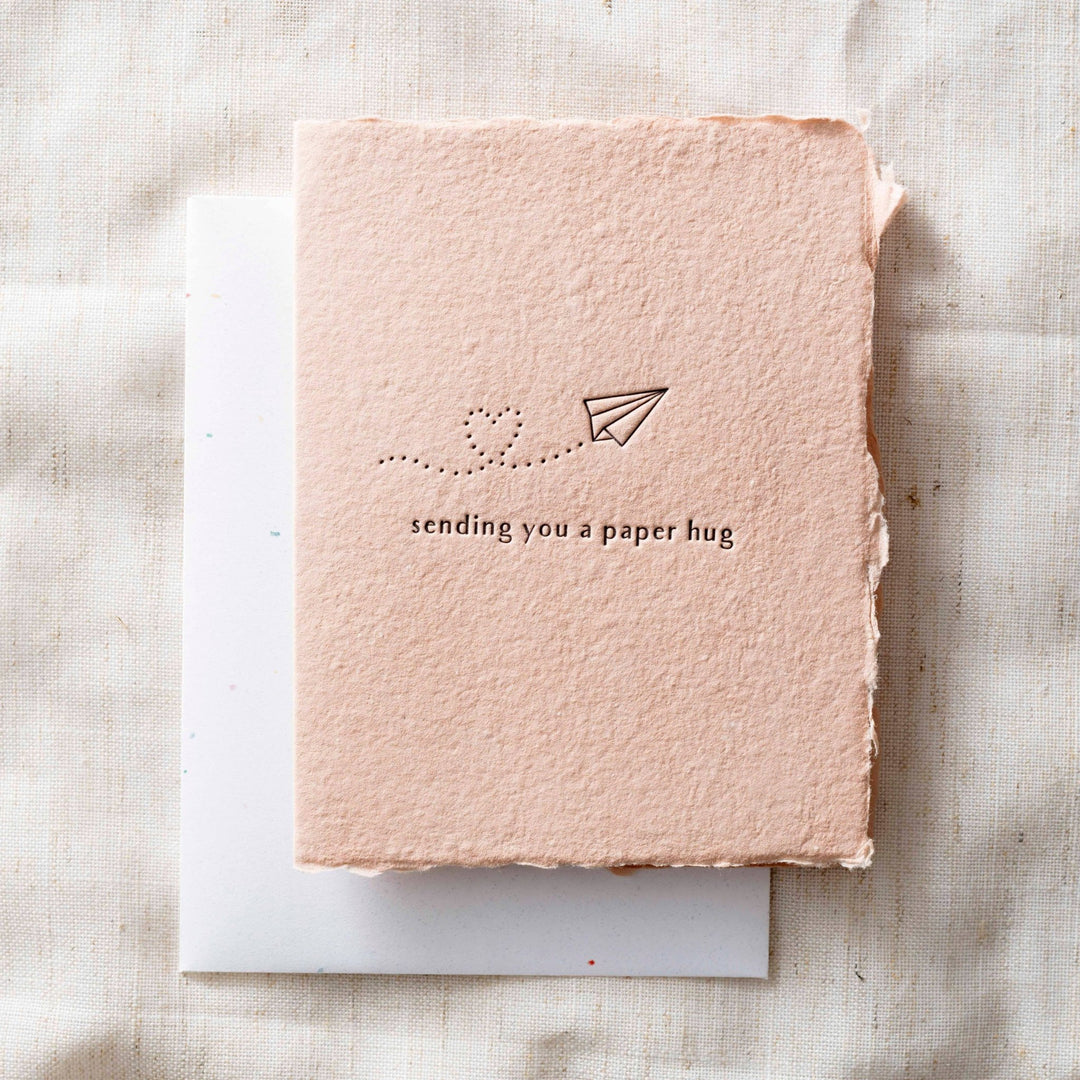Sending You A Paper Hug Greeting Card - Merry PigletsPaper Baristas