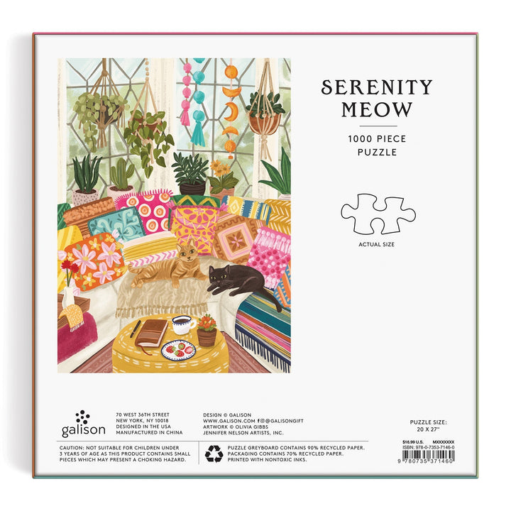 Serenity Meow 1000 Piece Puzzle - Merry Piglets