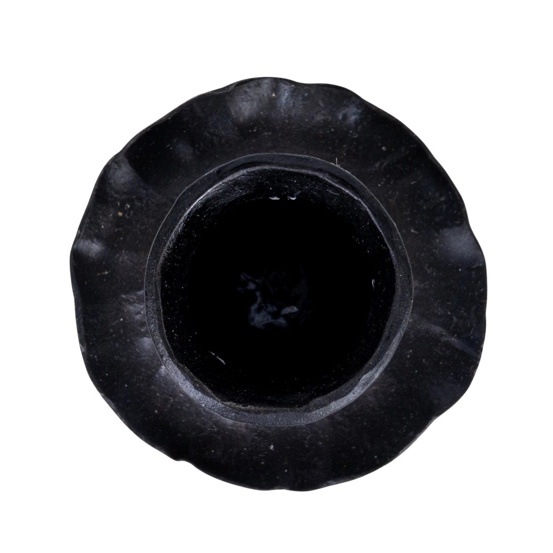 Short Black Cast Iron Taper Holder - Merry PigletsCreative Co - Op
