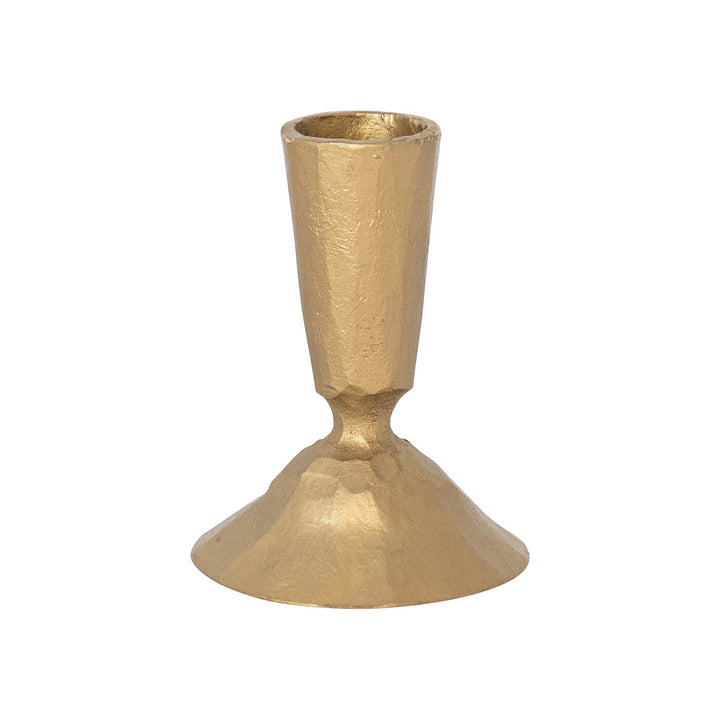 Short Iron Gold Taper Holder - Merry PigletsCreative Co - Op