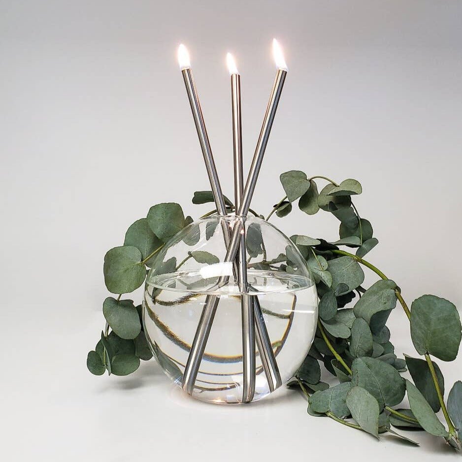 Silver Everlasting Candle Set - Merry PigletsEverlasting Candle Co.