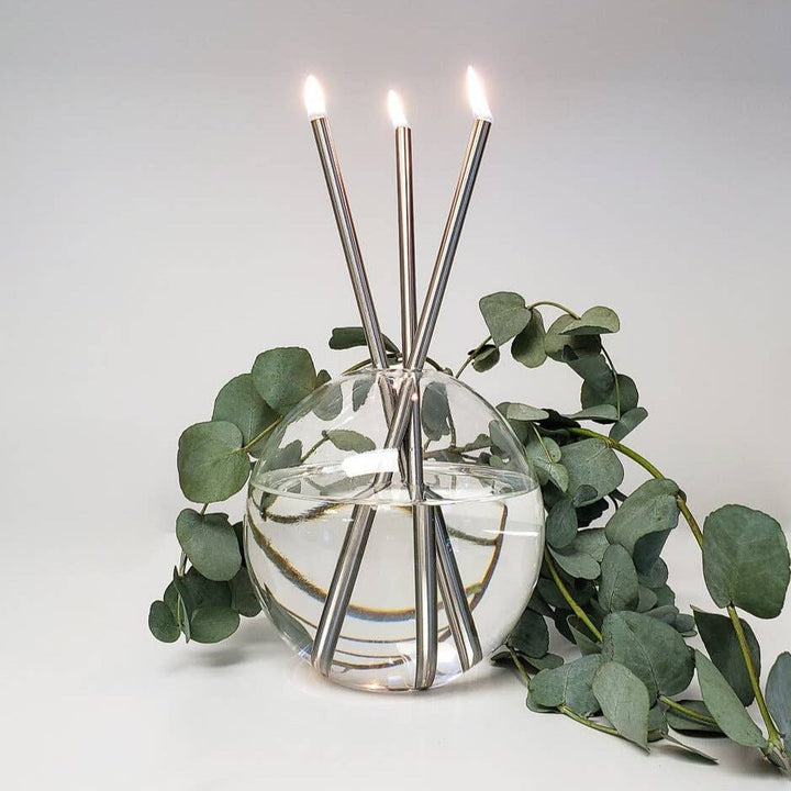 Silver Everlasting Candle Set - Merry PigletsEverlasting Candle Co.