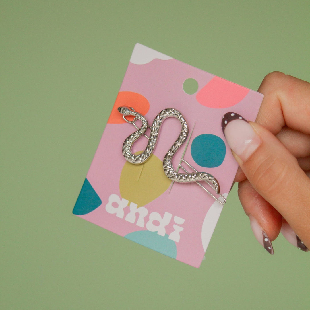 Silver Snake Clip - Merry PigletsShop Andi