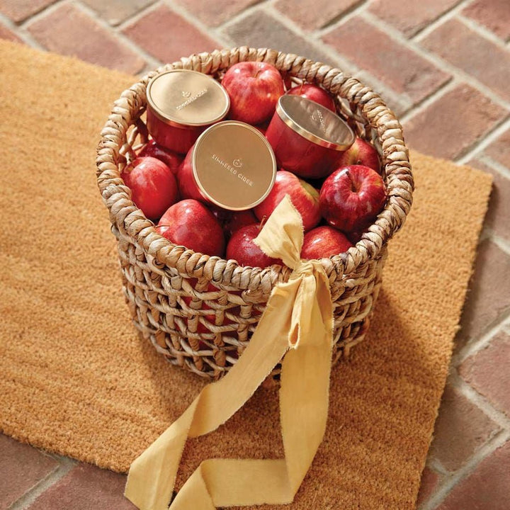 Simmered Cider Candle Tin with Gold Lid - Merry PigletsThymes