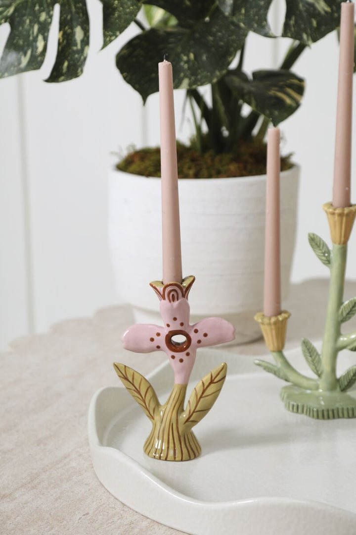 Soft Petal Candleholder - Merry PigletsAccent Decor
